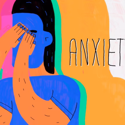 anxiety illustration colorful